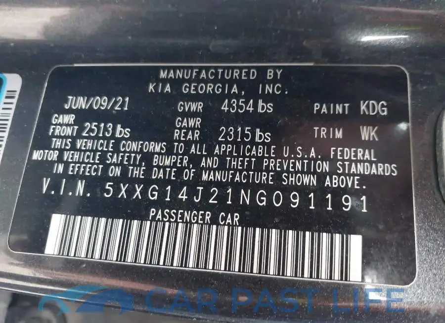 5XXG14J21NG091191# 9