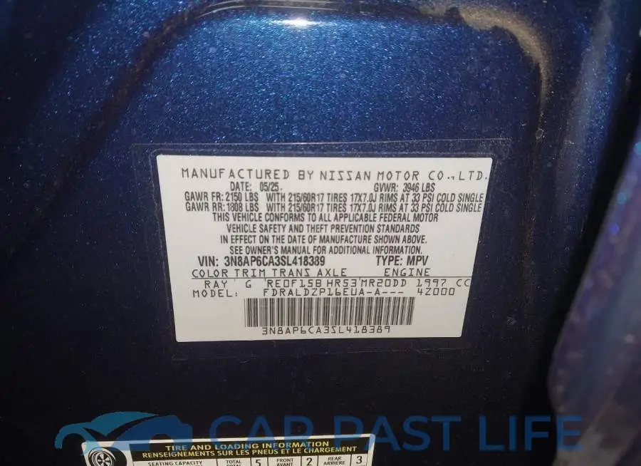 3N8AP6CA3SL418389# 9