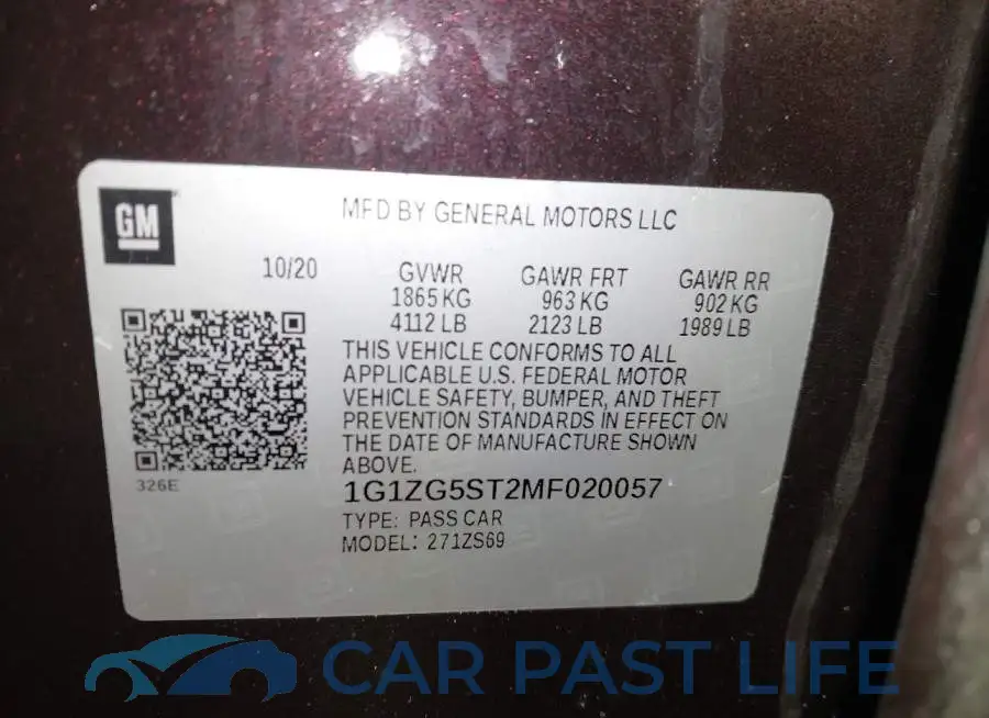 1G1ZG5ST2MF020057# 9