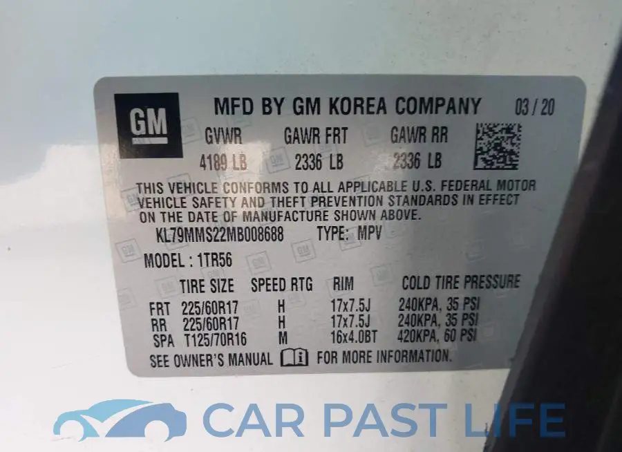 KL79MMS22MB008688# 9