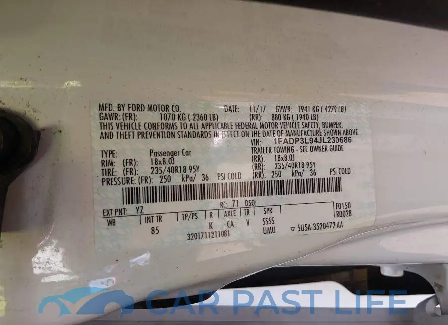 1FADP3L94JL230686# 9
