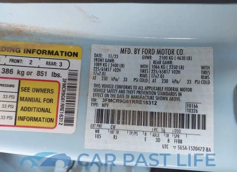 3FMCR9G61RRE16312# 9