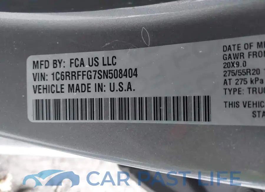 1C6RRFFG7SN508404# 9