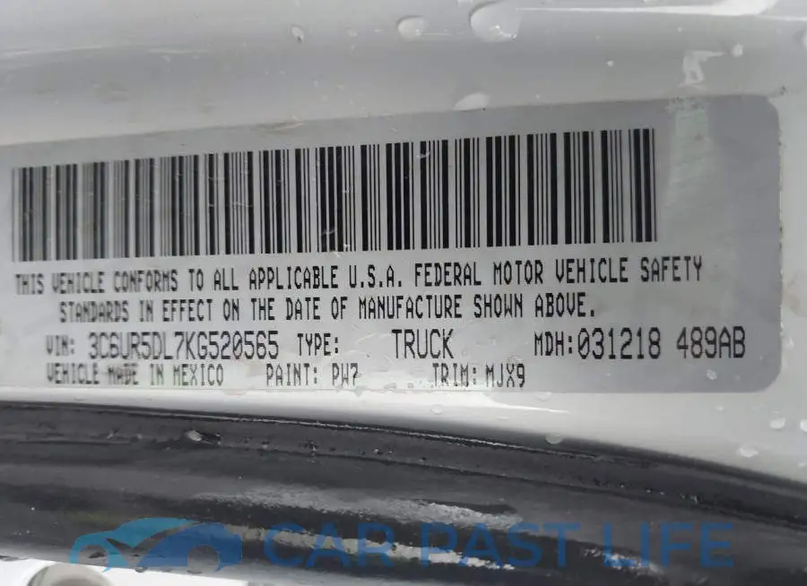 3C6UR5DL7KG520565# 9