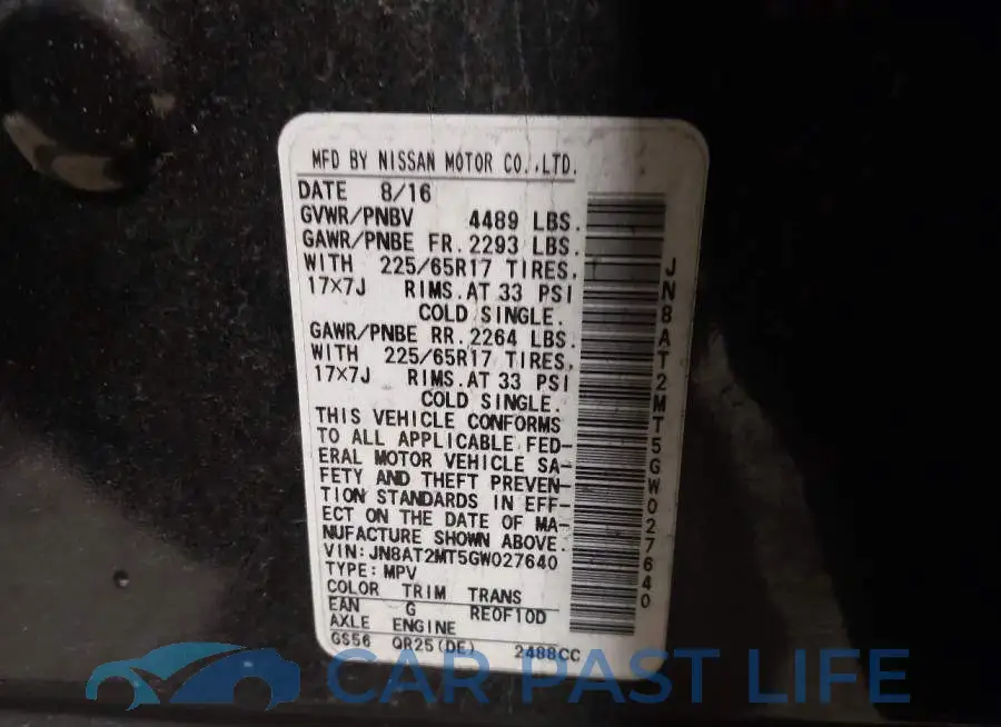JN8AT2MT5GW027640# 9