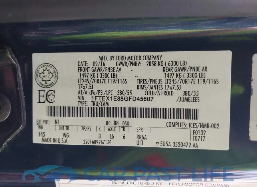 1FTEX1E88GFD45807# 9