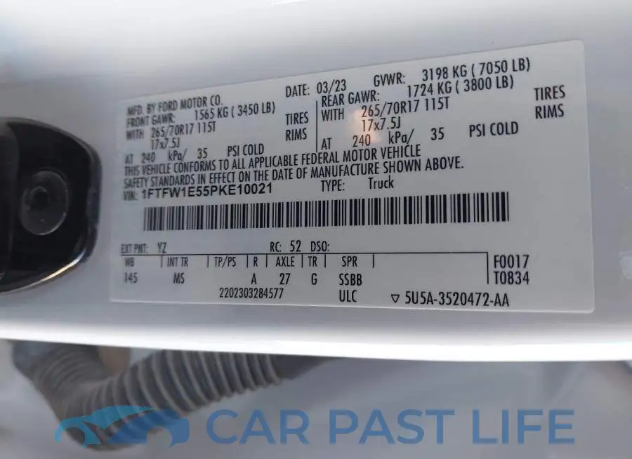 1FTFW1E55PKE10021# 9