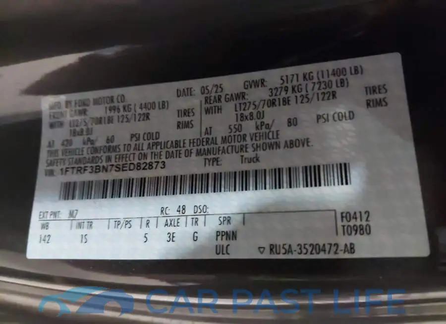 1FTRF3BN7SED82873# 9