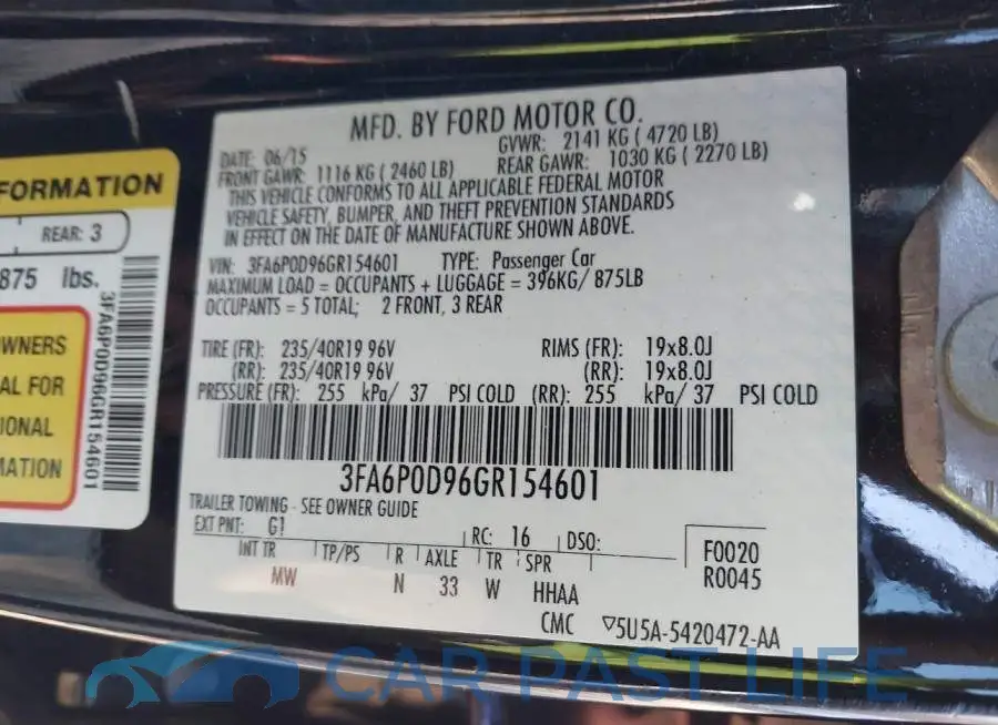 3FA6P0D96GR154601# 9