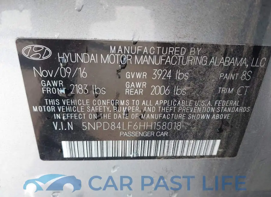 5NPD84LF6HH158018# 8