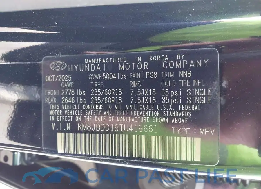 KM8JBDD19TU419661# 9
