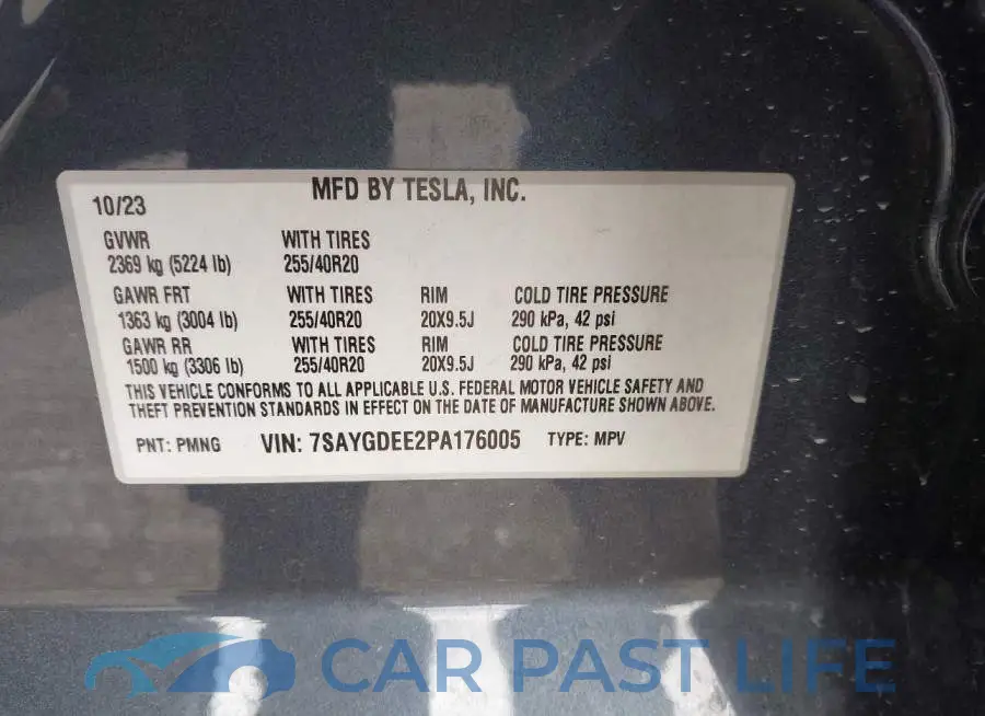 7SAYGDEE2PA176005# 9