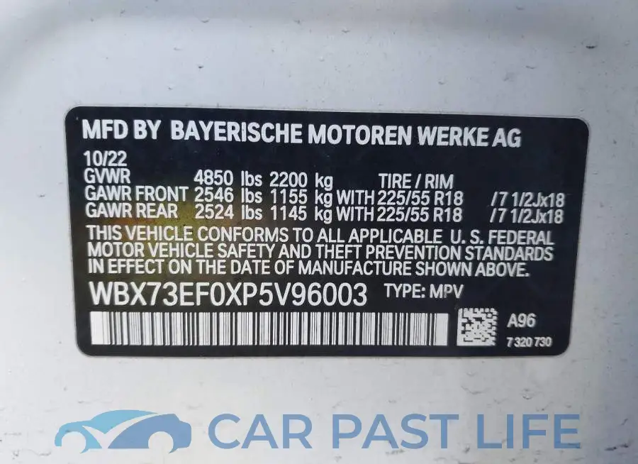 WBX73EF0XP5V96003# 9