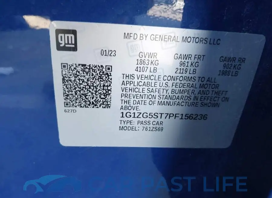 1G1ZG5ST7PF156236# 9