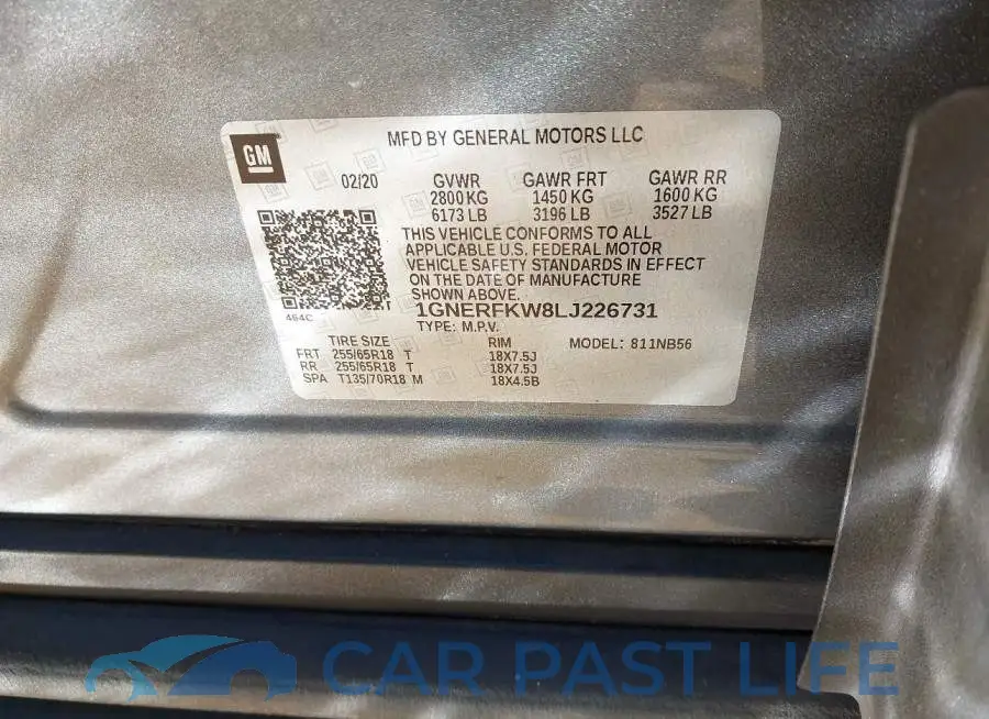 1GNERFKW8LJ226731# 9