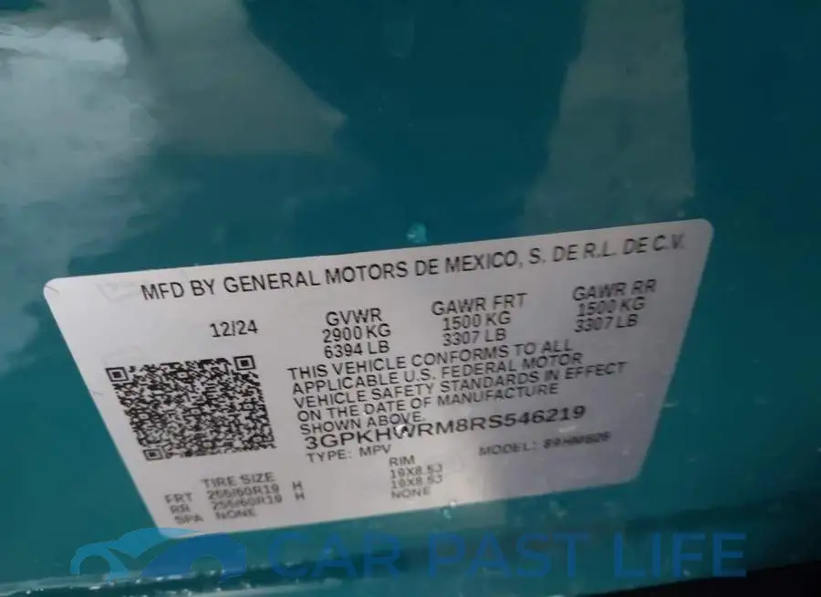 3GPKHWRM8RS546219# 9