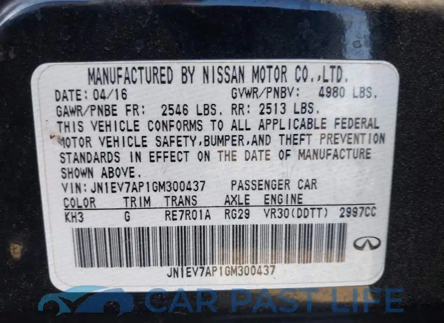 JN1EV7AP1GM300437# 9