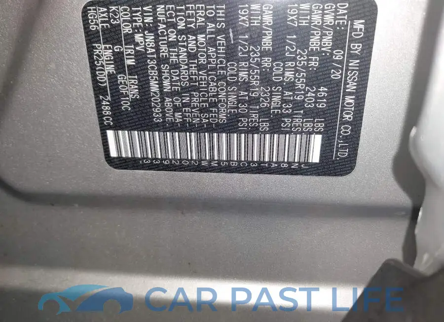 JN8AT3CB5MW202933# 9