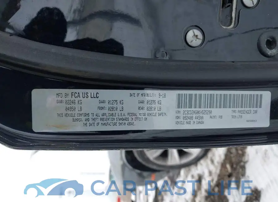 2C3CDZAG0KH525290# 9