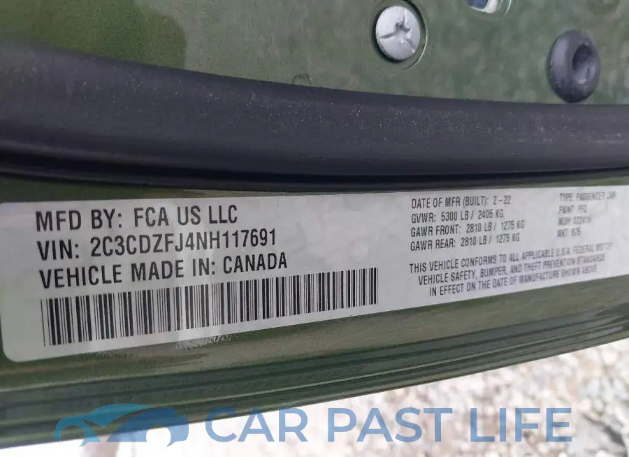 2C3CDZFJ4NH117691# 9