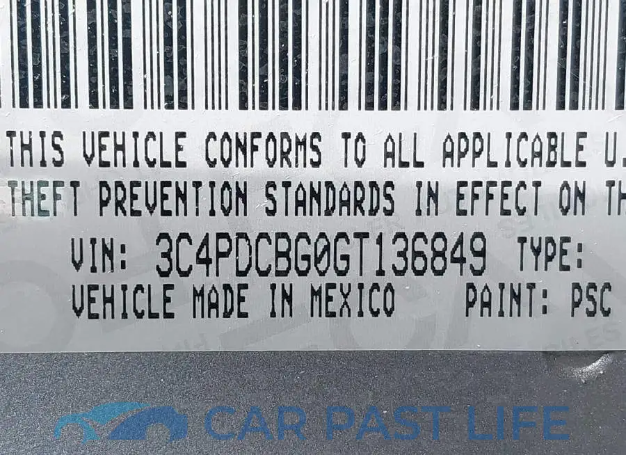 3C4PDCBG0GT136849# 9