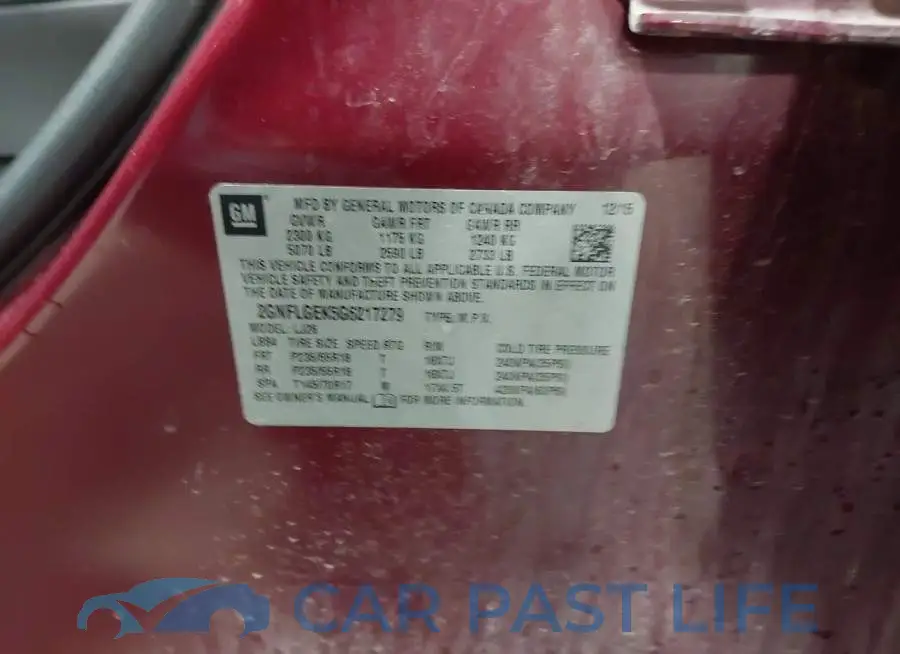 2GNFLGEK5G6217279# 9