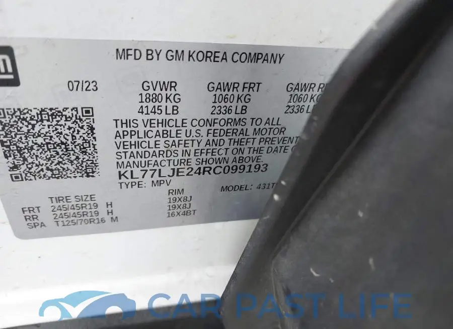KL77LJE24RC099193# 9