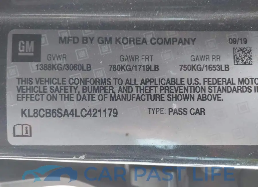 KL8CB6SA4LC421179# 9
