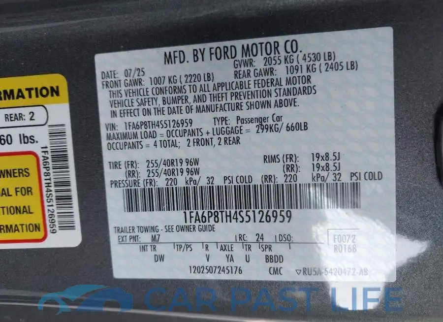 1FA6P8TH4S5126959# 9