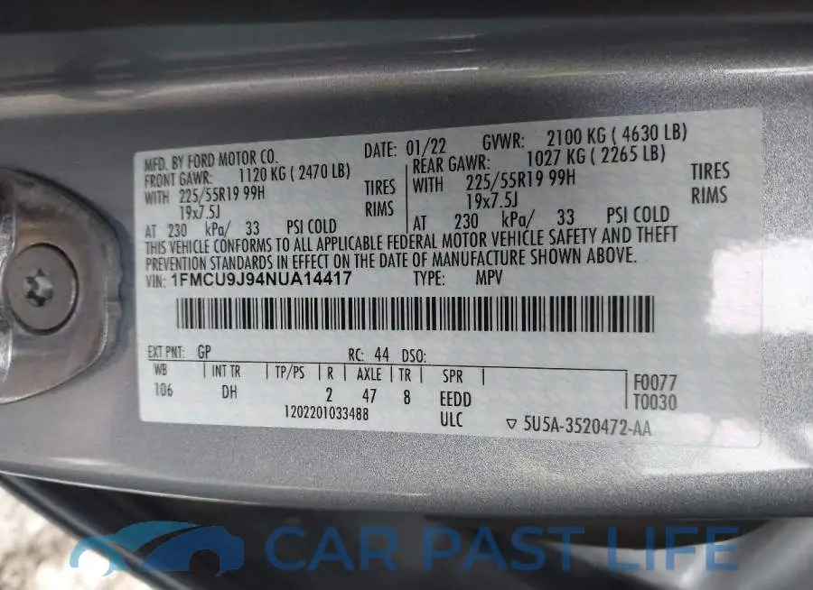 1FMCU9J94NUA14417# 9