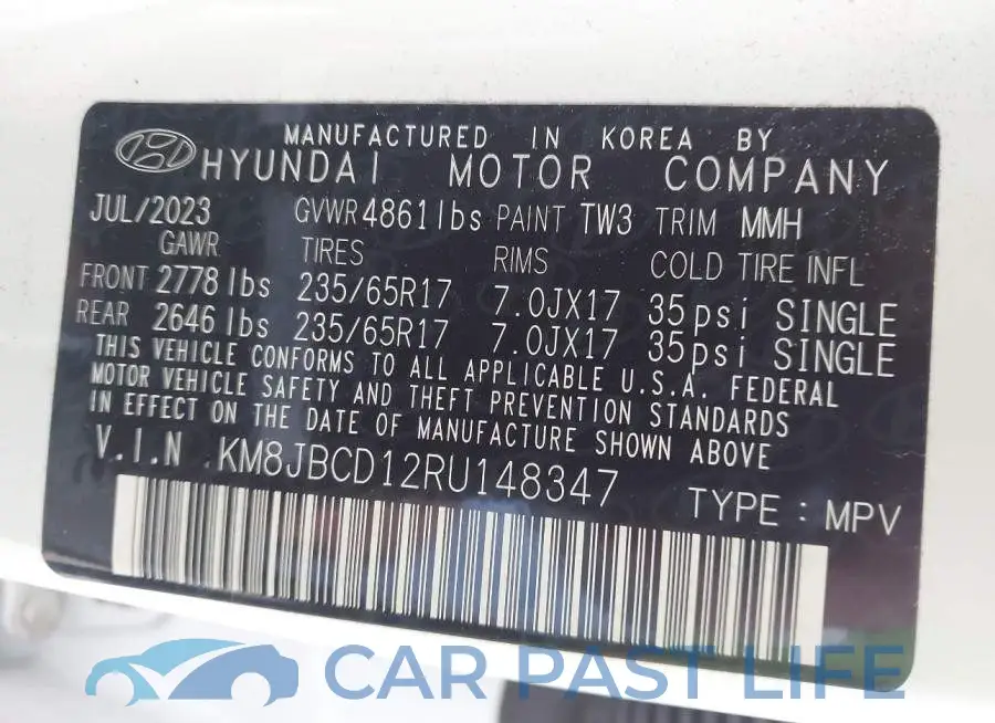 KM8JBCD12RU148347# 9