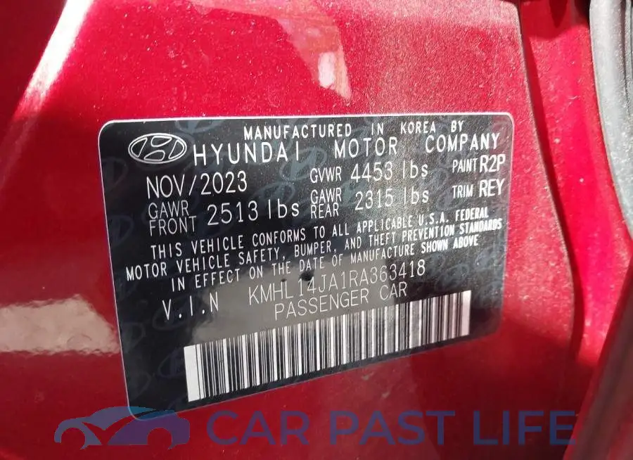 KMHL14JA1RA363418# 9