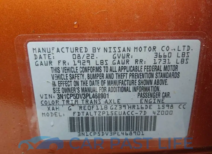 3N1CP5DV3PL468901# 9