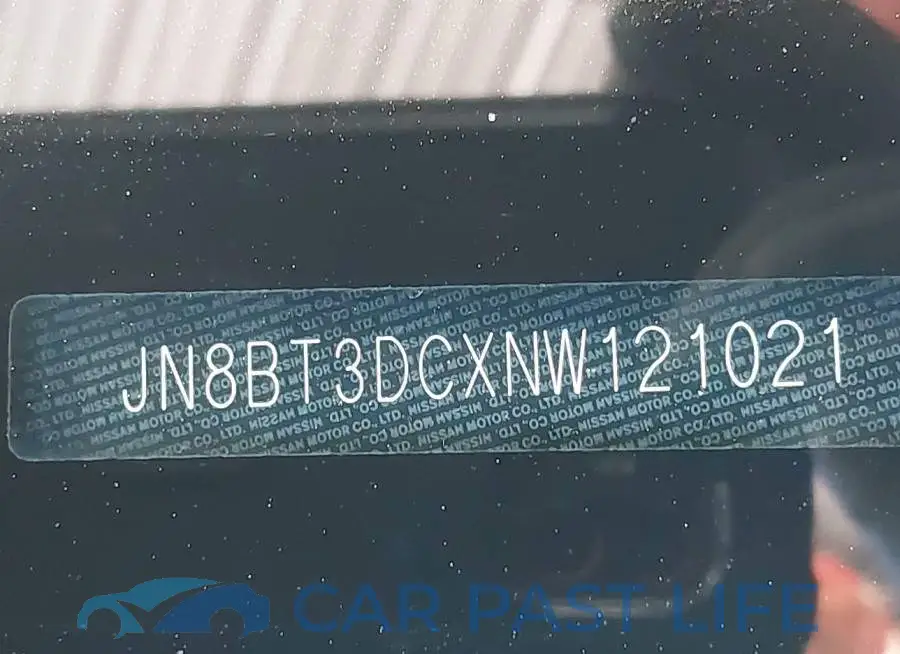 JN8BT3DCXNW121021# 9