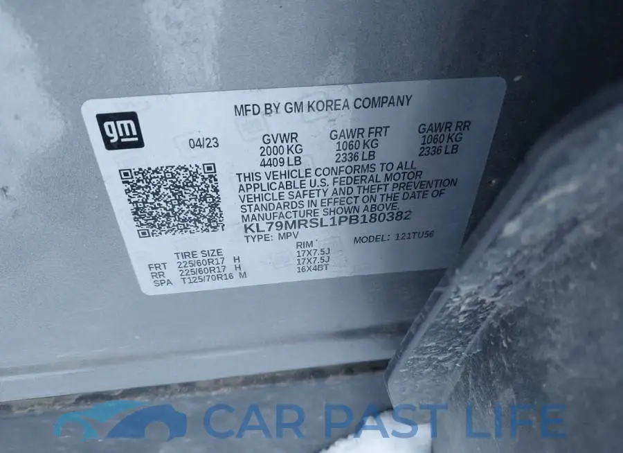 KL79MRSL1PB180382# 9