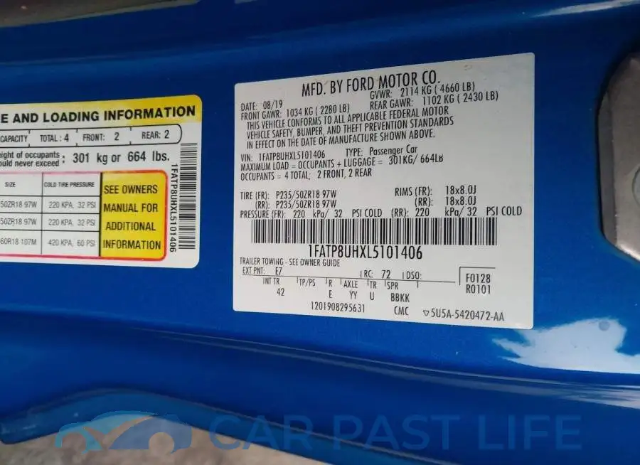 1FATP8UHXL5101406# 9