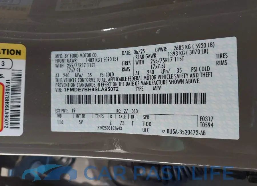 1FMDE7BH9SLA95072# 9