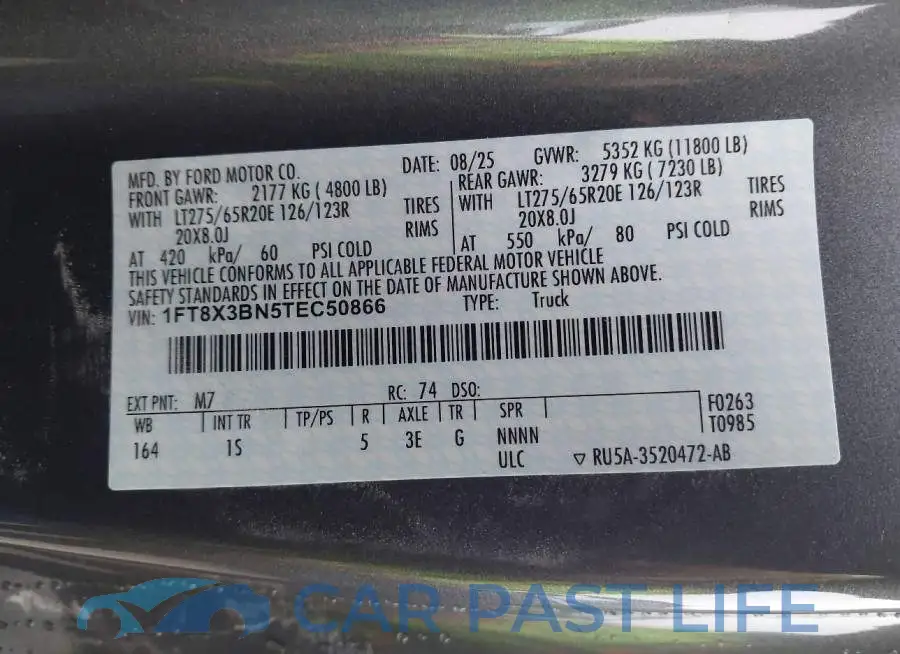 1FT8X3BN5TEC50866# 8