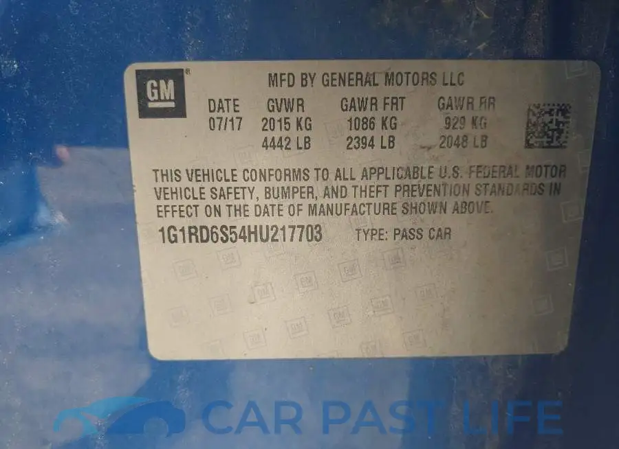 1G1RD6S54HU217703# 9