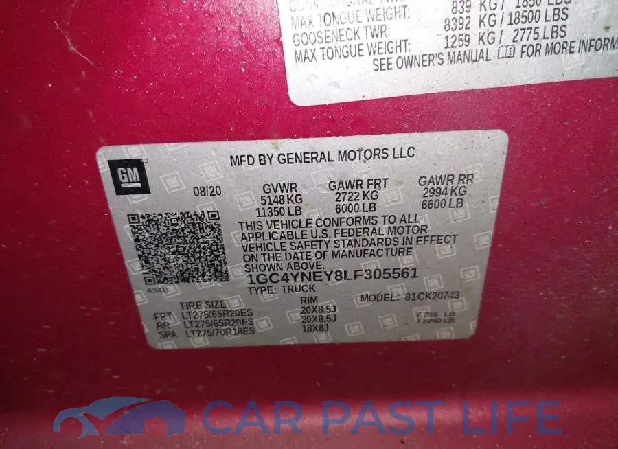 1GC4YNEY8LF305561# 8