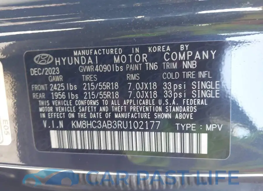 KM8HC3AB3RU102177# 9