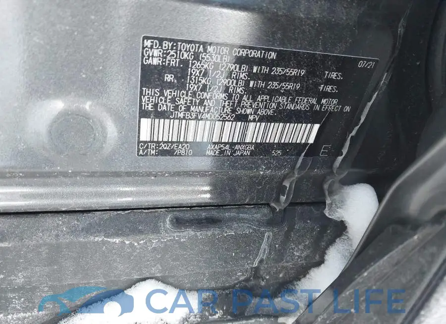 JTMFB3FV4MD052562# 9