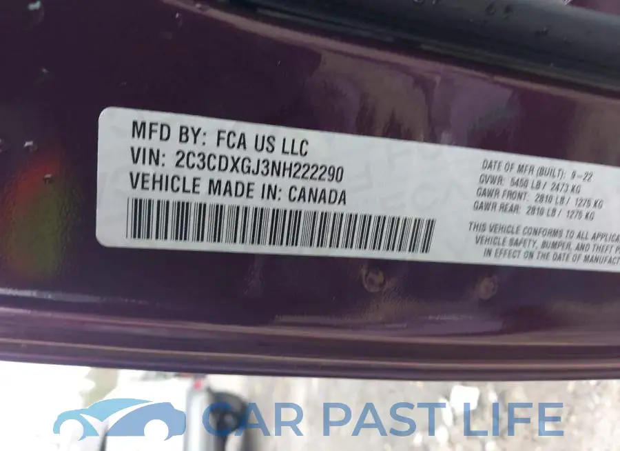 2C3CDXGJ3NH222290# 9