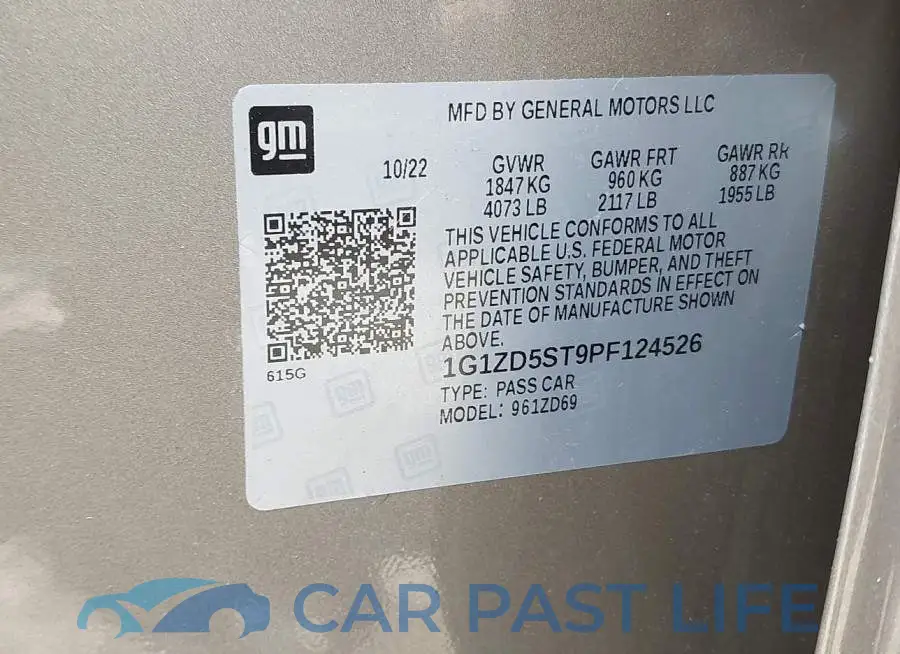 1G1ZD5ST9PF124526# 9