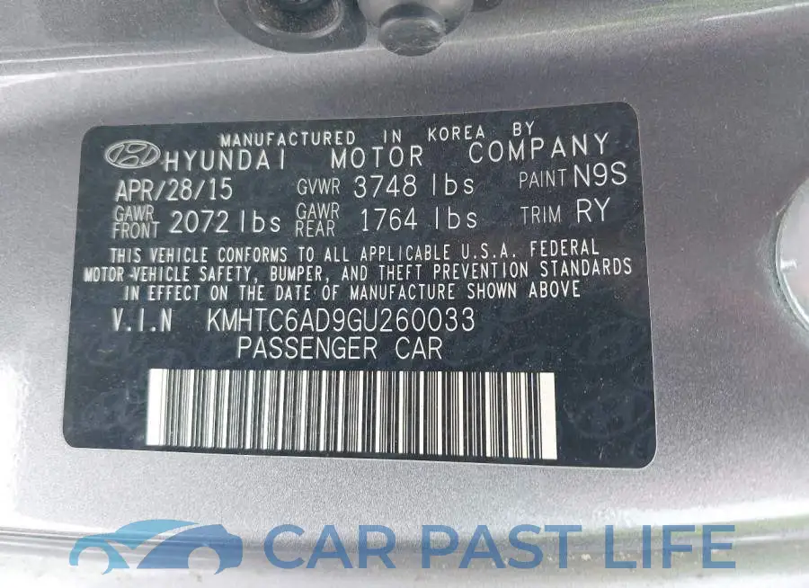 KMHTC6AD9GU260033# 9
