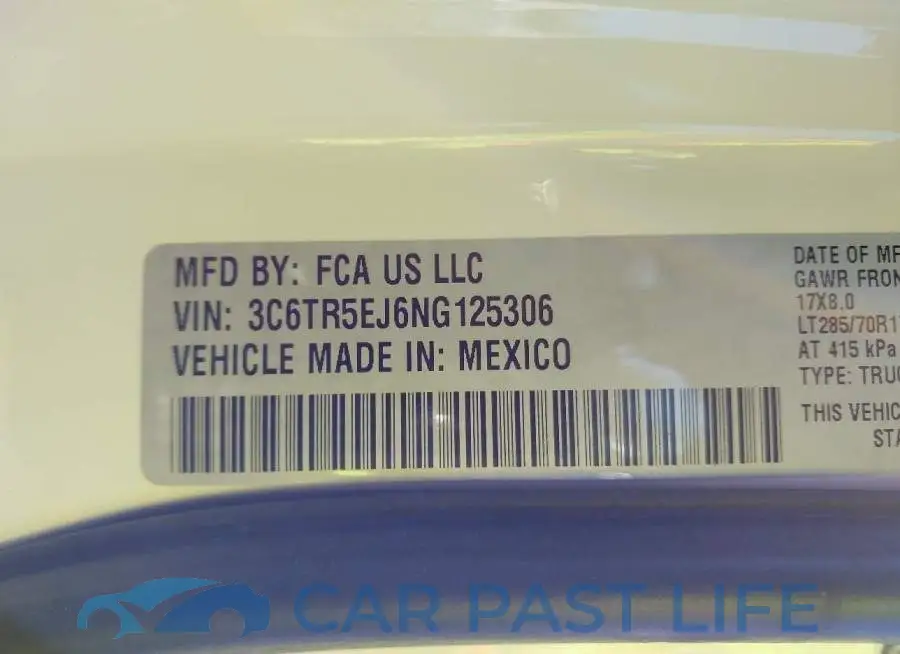3C6TR5EJ6NG125306# 9