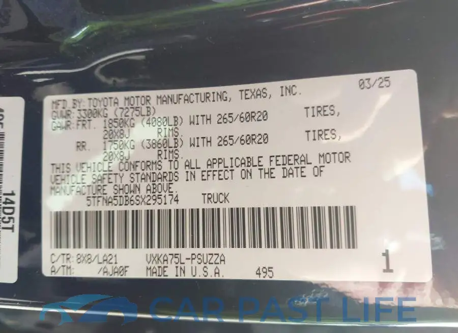 5TFNA5DB6SX295174# 9