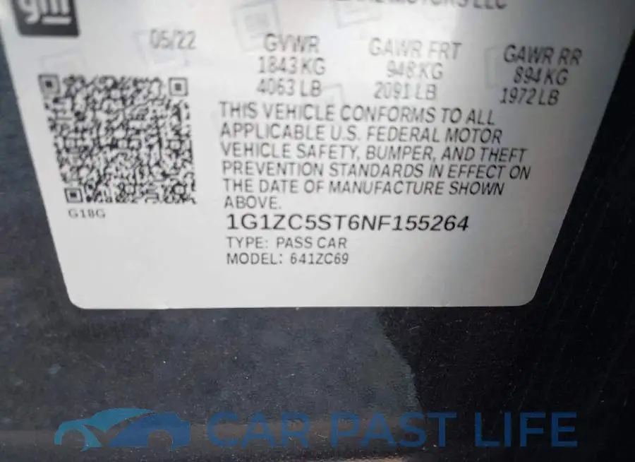 1G1ZC5ST6NF155264# 9