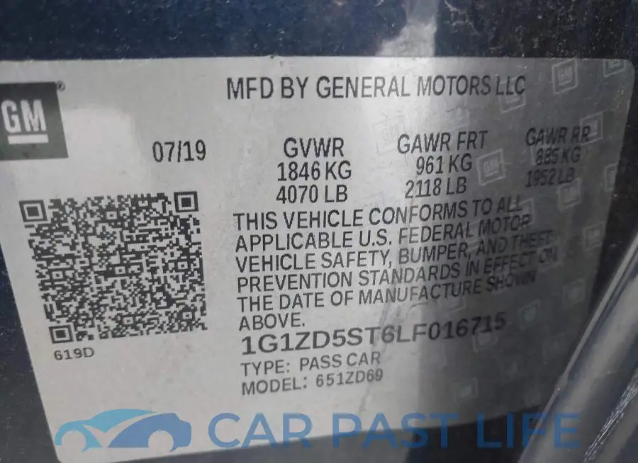 1G1ZD5ST6LF016715# 9
