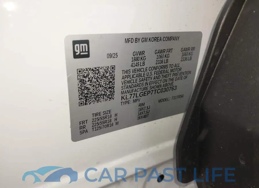 KL77LGEP7TC030763# 9